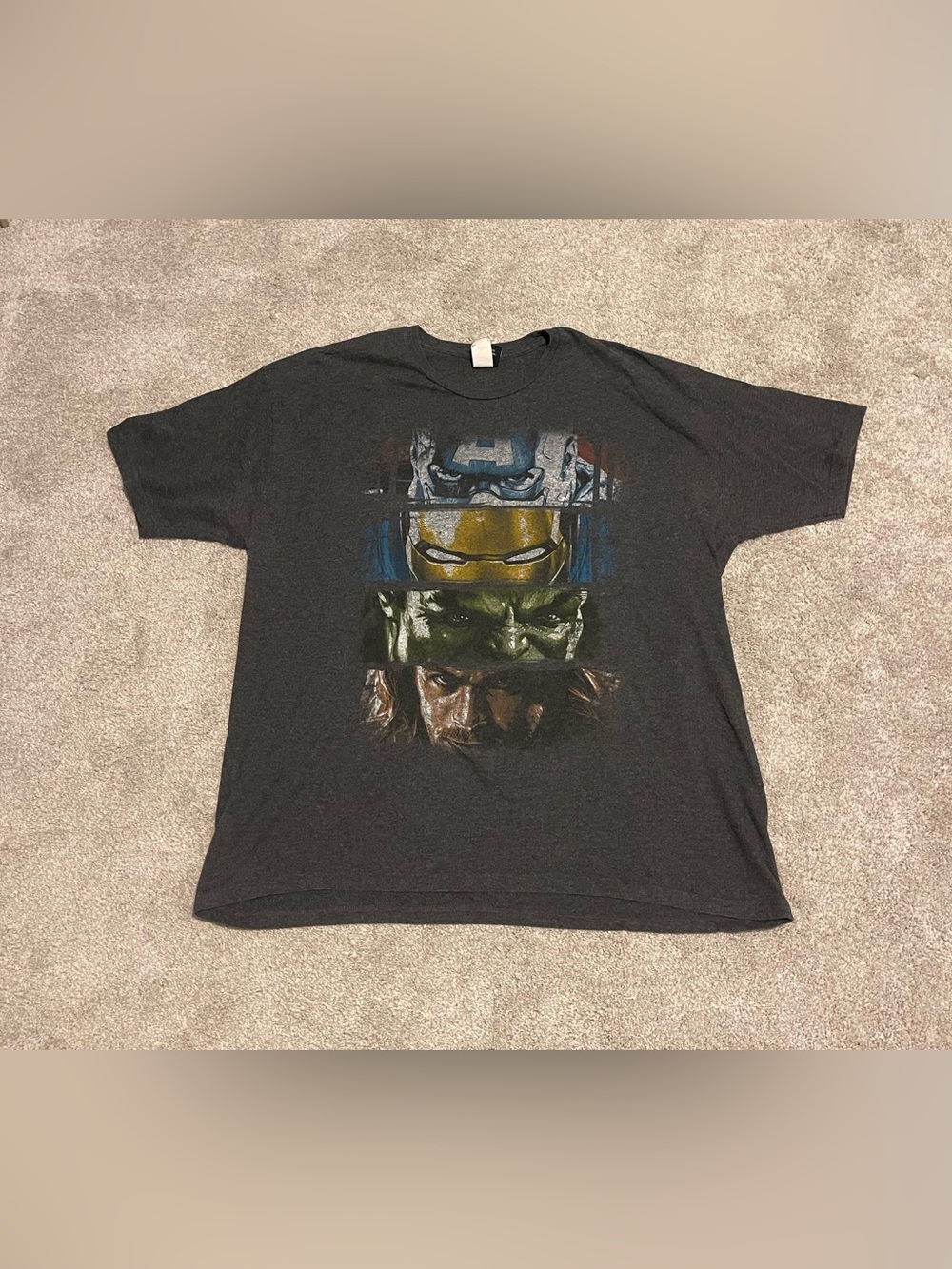 MARVEL Charcoal Graphic Crew Neck Tee